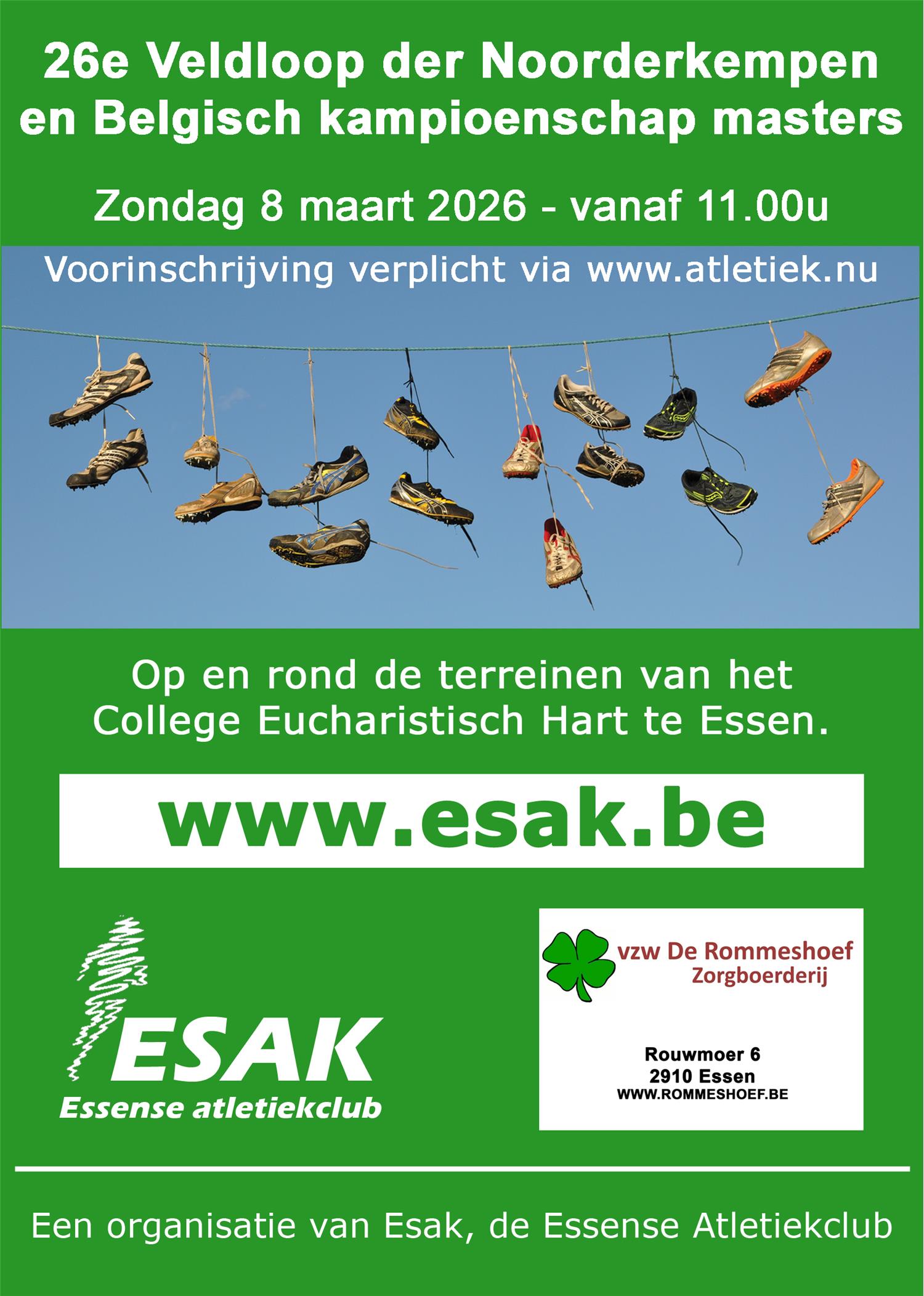 ESAK organise le Championnat de Belgique de cross-country po